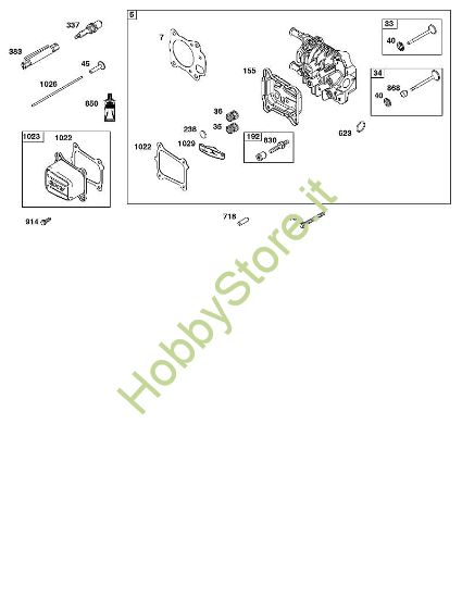 H - GRUPPO TESTATA CILINDRO B&S - 12 €¦ 123P02-0067-H1 brand Stihl